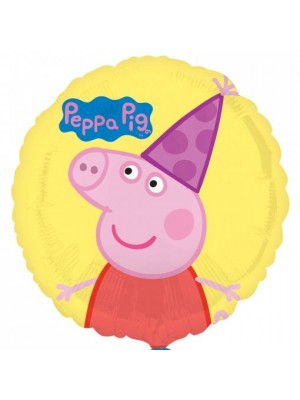 BALÃO METALIZADO AMARELO PEPPA PIG 18"